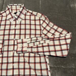 J. Crew 100%‎ Cotton Mens Small Button Up Shirt Long Sleeve Plaid Multicolor